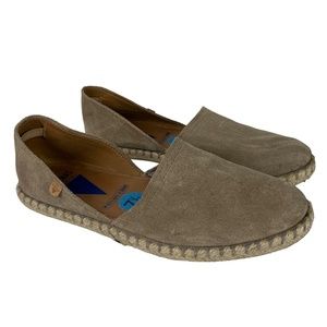 VERBENAS Suede Real Leather Espadrilles CARMEN Flats Slip On Loafers Shoes  7.5